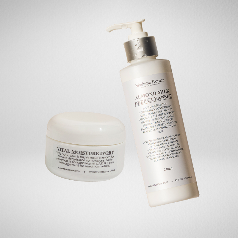 White Almond Milk Cleanser + FREE Vital Moisture Ivory